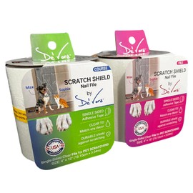 Transparent Scratch Shield Claw File Protention Tape for Furniture, Windows, Floors & Walls- Anti Scratch Furniture Protector and File -10 feet Self-Adhesive Tape for Cats & Dogs (File)