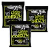 3 PACK Ernie Ball 2728 COBALT Slinky Electric Guitar Strings