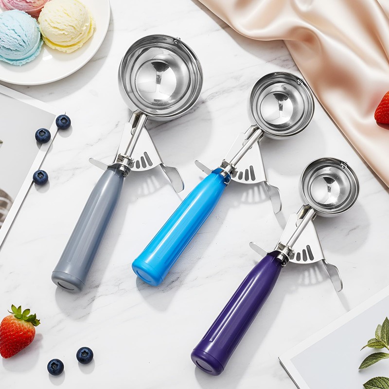 Reallnaive 3 Pcs Release Cookie Scoops Ice Cream Scooper with