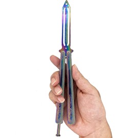 Practice Tool with Cool Color Design, Sturdy and Durable Practice Butterfly Trainer knife for Beginner