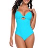 Colloyes Women's Push Up Twist Front Cutout One Piece Swimsuits