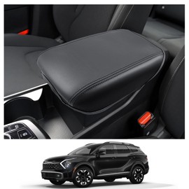 CDEFG Center Console Cover for 2023 2024 2025 Kia Sportage Accessories Armrest Cover Anti-Scratch Middle Console Pad Leather Armrest Protector