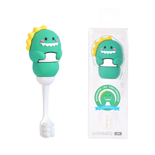 ZMRZ Toddler Manual Toothbrush Dinosaur Cartoon Shape 10,000 bristles, Super