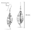 AeraVida Bohemian All Seasons Wavy Leaf Realistic .925 Sterling Silver
