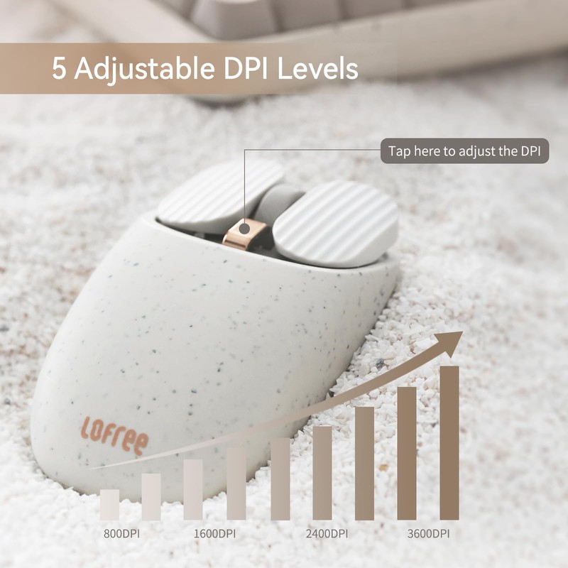 LOFREE - mouse inalámbrico de doble modo con 5 niveles