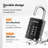 Locker Padlock with 4-Digit Code for Gym, School, Home, Work