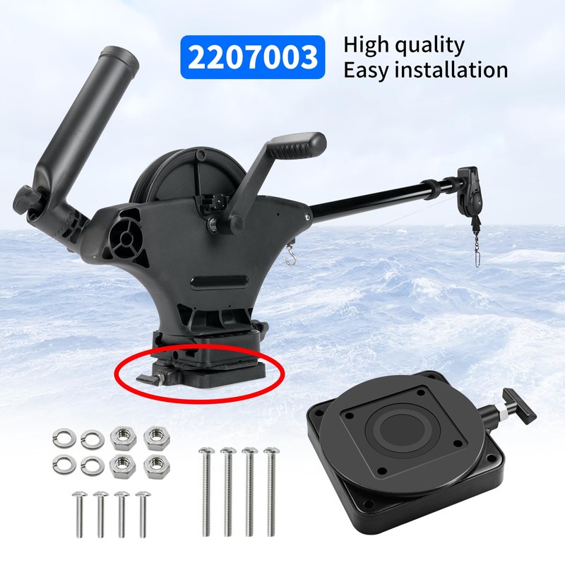 XQK 1 Pack 2207003 Low-Profile Swivel Mounting Base Compatible with
