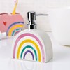 Allure Home Creation Rainbow Hearts 4-Piece Ceramic Bathoom Accessory Set