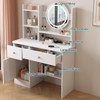 MONGMON Dressing Table,Makeup Table with Drawers, Vanity Desk with Mirror