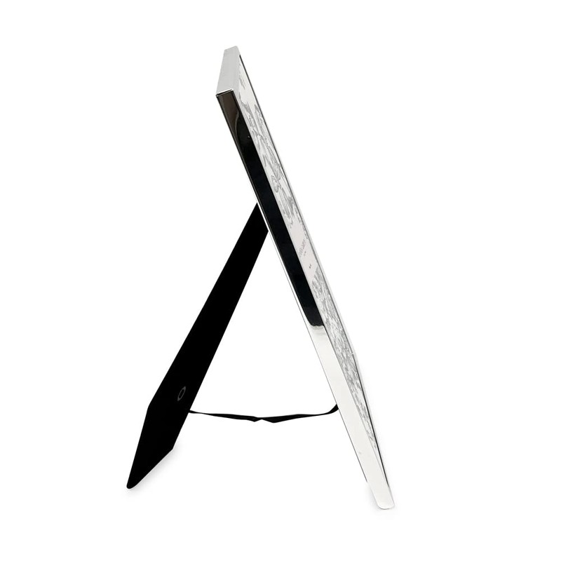 Laura Ashley 8x10 Silver Flat Metal Picture Frame with Two-Way