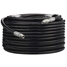 M MINGLE 150 Feet Sewer Jetter Kit for Pressure Washer, 1/4 Inch NPT, Drain Cleaning Hose, Button Nose and Rotating Sewer Jetting Nozzle, Orifice 4.0, 4.5, 4000 PSI