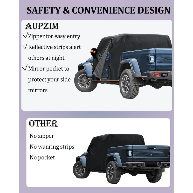 AUPZIMI Gladiator Cab Cover for Jeep Gladiator Cab Cover 4