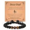 Christmas Bdy Bracelet for Best Dad - Natural Stone Men's
