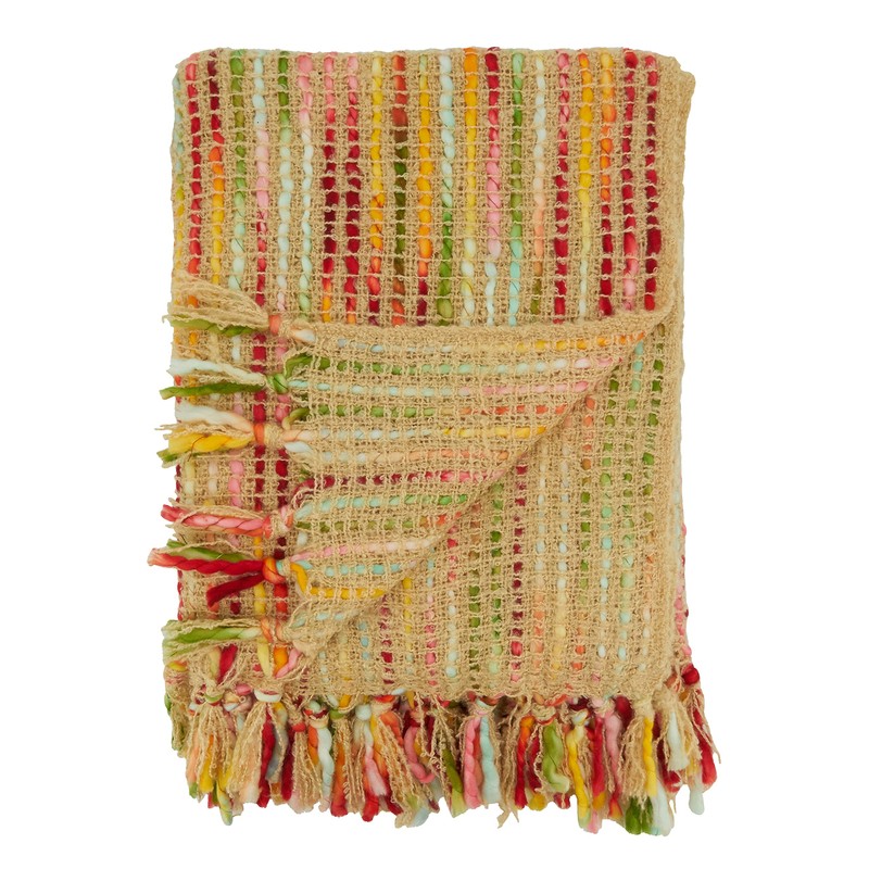 SARO LIFESTYLE Rainbow Throw Blanket