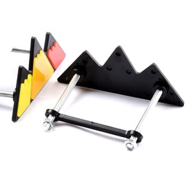 Huamengyuan Car Front Grill Emblem Sticker, Front Grill Insert Trim Tri-Colour Radiator Grill Badge Sticker Compatible with 4Runner Tundra Sequoia Rav4 Highlander