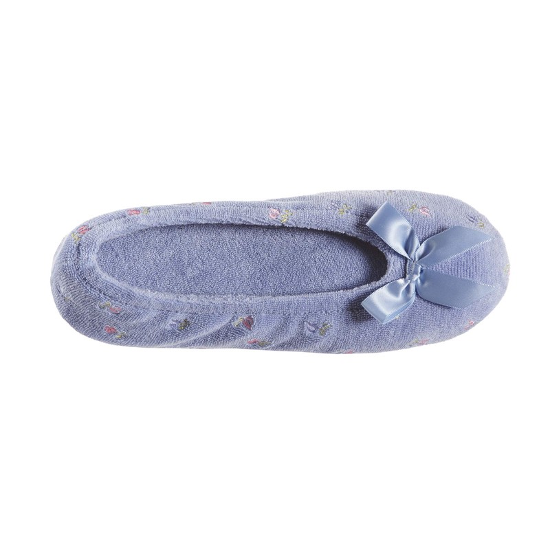 ISOTONER - Bailarina bordada para mujer, Periwinkle, X-Large