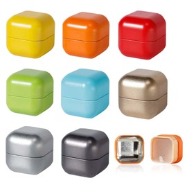 KUBDPQOR Tea Canisters for Loose Tea – Multifunctional Tin and Tea Box, Ideal for Tea and Coffee Storage, Spice Jars, Odour-Proof Tin, Empty Cans – Set of 8 in Various Colours