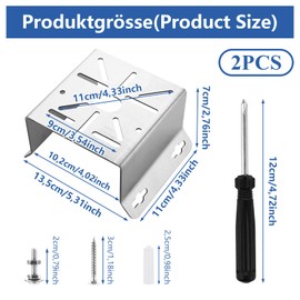 Oungy Pack of 2 Corner Bracket for Security Camera, Universal Mast Mount Security Camera, Stainless Steel Mounting Corner Bracket, Mast Mount with Screws, Outer Wall Corner Bracket for CCTV Cameras