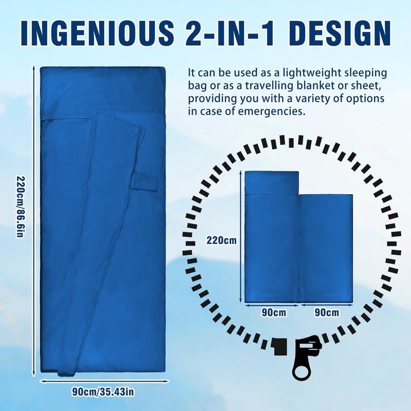 Cotton Sleeping Bag, Ultralight Travel Sleeping Bag, Travel Sleeping Bag