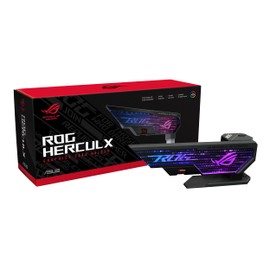 ASUS ROG Herculx Graphics Card Anti-Sag Holder Bracket (Solid Zinc Alloy Construction, Easy Toolless Installation, Included Spirit Level, Adjustable Height, Wide Compatibility, Aura Sync RGB)