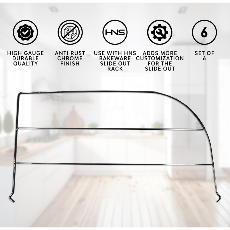 Pull-Out Divider Rack for Sliding Kitchen Drawers - Set of