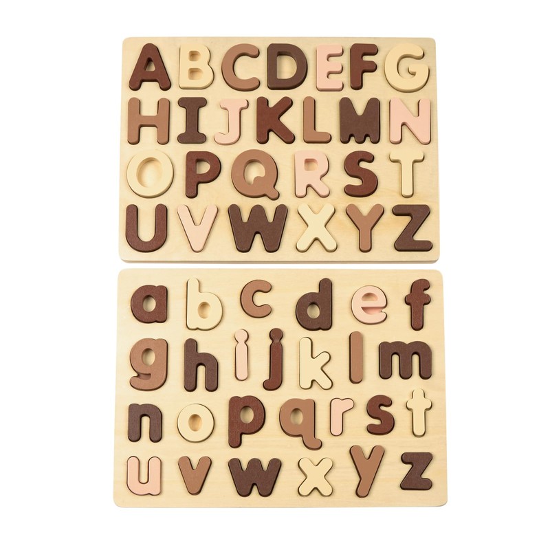 Excellerations WoodWonders? Alphabet Puzzles Natural - Set of 2