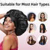ANGELEMM Silk Hair Bonnet for Sleeping - Black Satin Bonnet