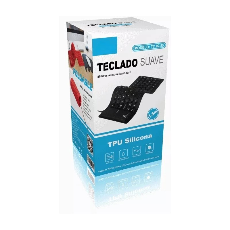 EGTMA 2 Piezas Mini Teclado Alambrico Flexible Usb Impermeable Pc