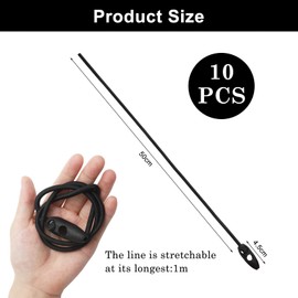 TNSLAND Pack of 10 Luggage Straps for Warning Sign Bicycle Carrier, Tie Down Strap, Bicycle Carrier Tie Down Straps, 50 cm, Adjustable Length Tie Down Straps for Bicycles, Motorcycles, Canvas, Guy