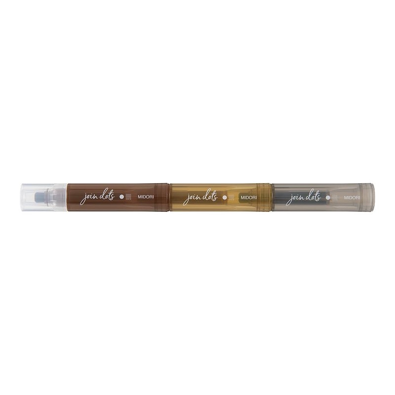 Midori 38139006 Joindots 3 Color Linked Mocha Rollerball Pen