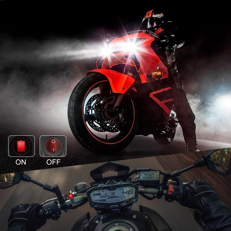OFFROADTOWN 2 Leads LED Light Bars Wiring Harness Kit w/Motorcycle
