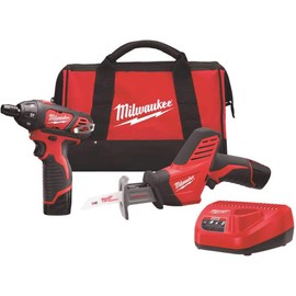 Milwaukee GIDDS2-811052 12-Volt Compact Drill and Hackzall Saw Combo Kit