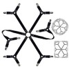 Cooklaza Bed Sheet Tensioner, Elastic, Adjustable Bed Sheet Fasteners, Bed