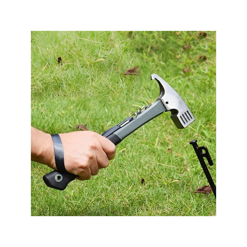 Professional Camping Hammer with Stake Puller - Heavy Duty 17oz
