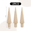 PLLDVEFD 3 Pieces Wooden Conical Mold, Ice Cream Cone Mold,