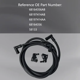 Windshield Wiper Nozzle Fluid Hose kit for 2013-2019 Wrangler JK JKU Replaces 68197414AB 68164356AB 68197414AA 68164356 58133