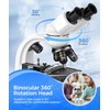 Compound Binocular Microscope for Kids & Students, 40X-2000X Magnification, Microscope