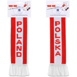 TRUCK DUCK® LKW Auto Minischal Polen Poland Mini Schal Wimpel Flagge Fahne Saugnapf Spiegel Deko