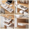 Under Desk Storage Drawer, White, Slide Out Design, 2 Installation
