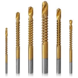 Mesee Titanium Coated HSS Drill & Saw Bit Set, 3-8mm Drill Saw Bits Serrated Bit Grooving Drilling Hole Carpenter Hacksaw Cutting Tool for Wood Metal Plastic Drilling