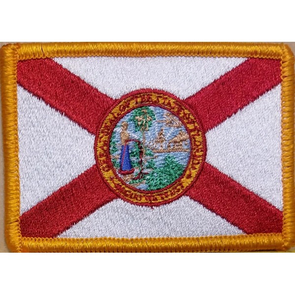 Florida State Flag Iron-On Patch Morale Tactical Travel Emblem Version
