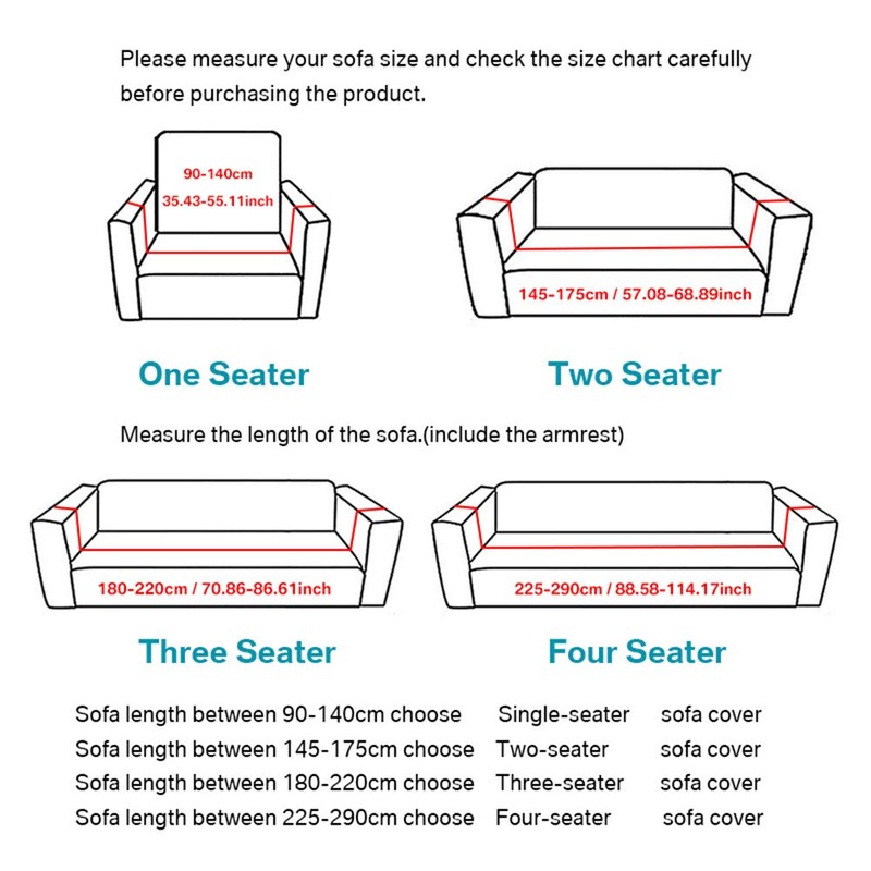 Teynewer 1-Piece Fit Stretch Sofa Cover, Sofa Slipcover Elastic Fabric