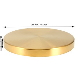 JOIKIT - Juego de 2 bandejas redondas doradas de 8 pulgadas, platos decorativos de metal de acero inoxidable, bandejas redondas de metal para servir platos de café para organizar maquillaje, joyas,