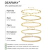 DEARMAY DEARMAY Gold Bracelets for Women Trendy Gold Jewelry Set