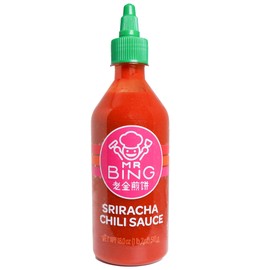 Mr. Bing Sriracha Chili Sauce 18oz | Made with Thai Chilis from Family Owned Farms | Spicy Bold Flavor Perfect For Sauces, Dips, Marinades (18 oz, 1, Count)
