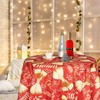 Round Christmas Table Cloth Wipe Clean Tablecloths Rectangular Water Resistant