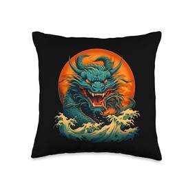 Chinese Calendar Dragon Year Lunar New Year 2024 Tattoo Throw Pillow