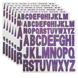 Starboling Letter Stickers,2 Inch+1 Inch Purple Alphabet Sticker,Self Adhesive Vinyl for Crafts Outdoor Sign Wall Mailbox Windows Doors Car posterboard