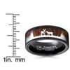 Metal Masters Men's Co. Black Tungsten Hunting Ring Wedding Band