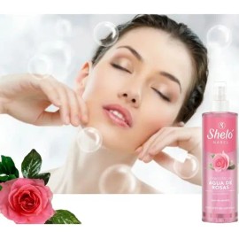 Sheló Nabel Tónico Facial Agua de Rosas, Hidrata y Refresca, Todo Tipo de Piel